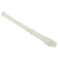 Students Off White Plastic 8 Holes Flute Recorder w Cleaning Stick.