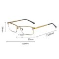 High Quality Progressive Multi Focal Reading Glasses Men Metal Full Frame Square Anti-blue Light Presbyopia Glasses Gold Color. 