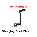 Inner Parts for iPhone X Charing Dock Front Camera Ear Speaker Flex Cable Power Volume Switch Taptic Engine All Screws Bracket. 