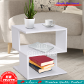 Bed Side Table With Storage-Coffee Table- Color Black-White-Walnut -3D Melamine Laminated Board Size-L16"inch W16"inch H22"inch-HR Crafts. 