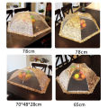 fucun Rectangular Round Net Food Cover Umbrella Style Anti Mosquito Table Mesh. 