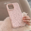 Olige  Case  For iPhone 11 12 13 14 15 16 Pro Max New Glutinous Rice Korean Style Girl Bean Pink Pink Pink Little Rose Sea phone case back cover. 