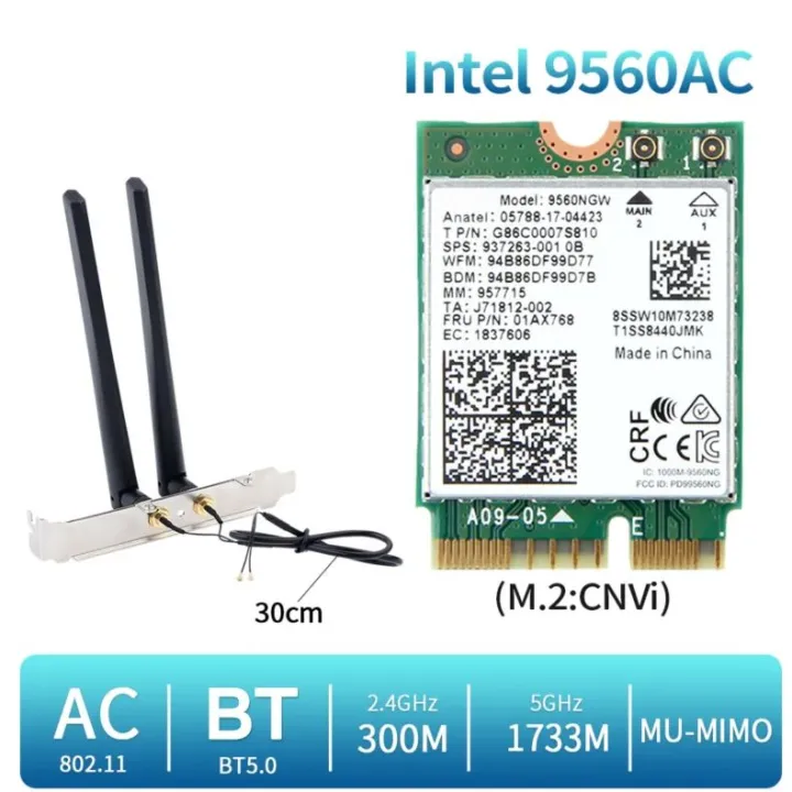 Intel%20AX200%20NGW%20802.11ax/ac%20MU-MIMO%202x2%20Wifi%20module%20NGFF%20M.2%20Bluetooth%205.1%20Network%20Card%20%20Dual%20band%202.4Gbps%20Intel%20Wi-Fi%206E%20AX200%20-%20Image%205