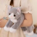 53CM Cute Simulated Cat Doll Plush Toy Stuffed Soft Animal Plush white Gray Kitten Pillow Kids Girls Birthday Gift Pet Toys Deco. 