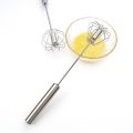 Semi Automatic Handle Coffee Milk Egg Beater Whisk Frother Mixer/ Kitchen Hand Blender/Versatile Egg Beater/Hand Mixer - Stainless Steel. 