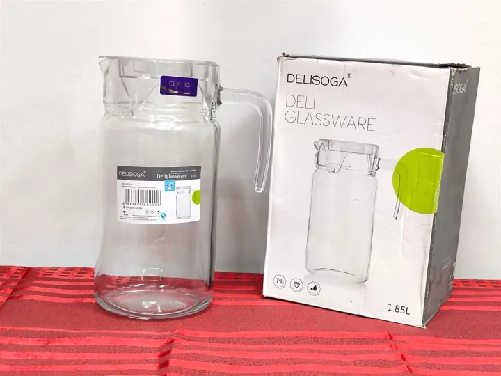 DELISOGA%20Glass%20Pitcher%20Jug.%20Crystal%20Clear%20Glass%20Water%20Jug%20And%20Juice%20Jug%20And%20Pitcher%20With%20Lid.%20-%20Image%203