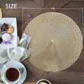 6 pec Golden and Silver Dining Table Placemat, Washable Table Mats. 