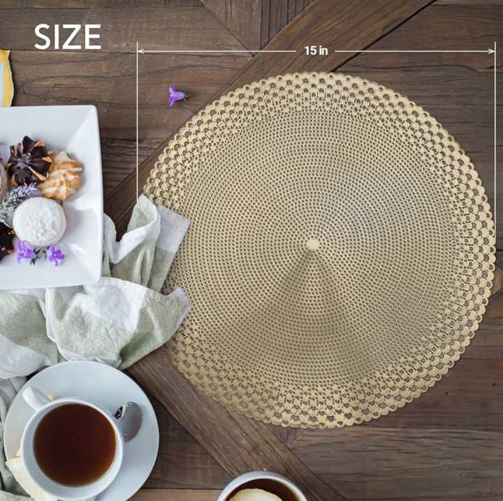 6%20pec%20Golden%20and%20Silver%20Dining%20Table%20Placemat,%20Washable%20Table%20Mats%20-%20Image%203