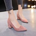 High Heels Women's 2019 New Autumn European and American Style Pointed Toe Pumps Women's Plus Size Women's Shoes 33-43 Size. 
