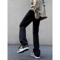 Jeans Bell-Bottom Pants Black Men's Slim Straight American High Street vibe Jiangsu, Zhejiang and Shanghai Wear Bootcut Casual Trousers. 