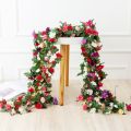 2.5M Artificial Peony Flowers Rattan String Decor for Wedding Home Hotel Garden Garden Roses Arch Door Decoration. 