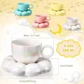 Simple Sunflower Coffee Mug Set Office Home Macaroon Series Coffee Ceramic Cups and Saucers Pink Pearl White Creative Cute Cup. 