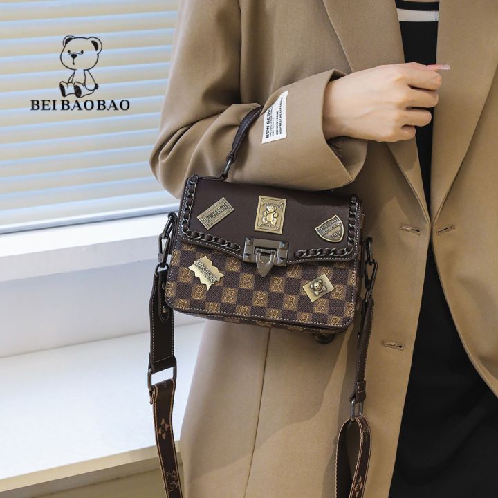 Beibaobao%20Women's%20Bag2023New%20Fashion%20Messenger%20Bag%20Retro%20Small%20Square%20Bag%20Texture%20Badge%20Handbag%20-%20Image%203
