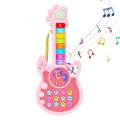 Electric Guitar Music Toys Glowing Button Design Handheld Musical Instruments Electronic Early Education Learning Gifts For Kids.