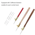 Embroidery Crochet Hook Latch Beaded Needle for Beading Knitting DIY Sewing Tool. 