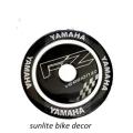 Tank Lock ( mukka ) cap sticker for Motorcycle Yamaha FZ-S. Decoration sticker for FZ-S. RED.