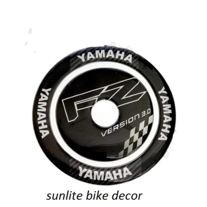 Tank Lock ( mukka ) cap sticker for Motorcycle Yamaha FZ-S. Decoration sticker for FZ-S. RED