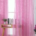 Christmas Snowflake Curtain Tulle Window Treatment Voile Drape Valance All-match Tulle Curtains For Bedroom Living Room Decor. 