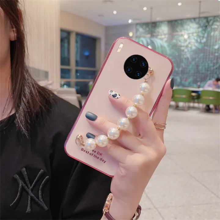 Case%20For%20Honor%2050%20Lite%20Soft%20Back%20Cover%20Transparent%20Plating%20Electroplating%20Shiny%20Cases%20+%20Pearl%20Bracelet%20for%20Honor%2050%20Lite%20cover%20-%20Image%203