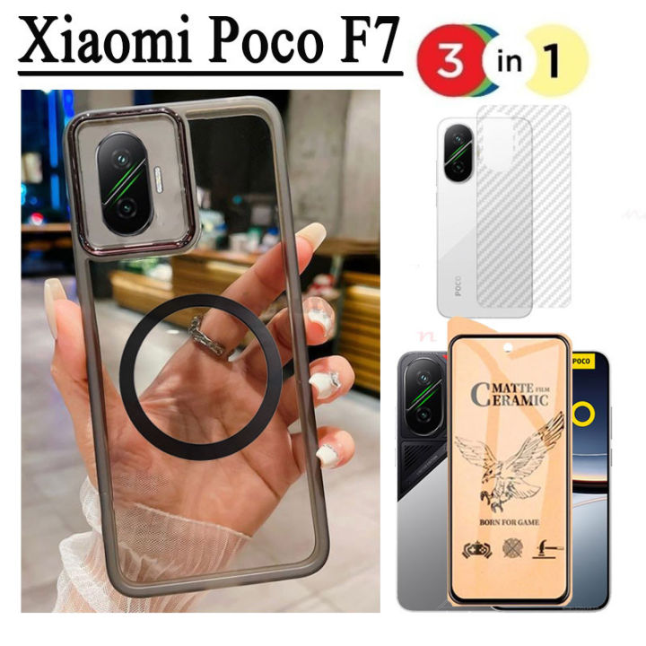 Poco%20F7%204in1%20Case%20Magnetic%20Sticker%20Shockproof%20Phone%20Case%20for%20Xiaomi%20Poco%20F7%20Ultra%20F7%20Pro%20X7%20Pro%20M7%20Pro%20Tempered%20Glass%20Screen%20Protector+back%20film%20-%20Image%205