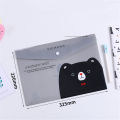 Upscaled Quality - PVC Folder Pen Box Cute Cartoon File Bag Office Information Bag Pen Box Snap Button PVC Folder - Innovative Design. 
