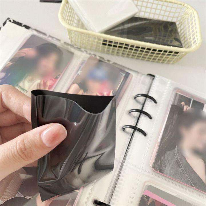 SKYSONIC%2050pcs%20Kpop%20Card%20Sleeves%2061x91mm%20Macaron%20Color%20Holder%20For%20Holo%20Postcards%20Top%20Load%20Film%20Photocard%20Game%20Cards%20Protector%20-%20Image%205