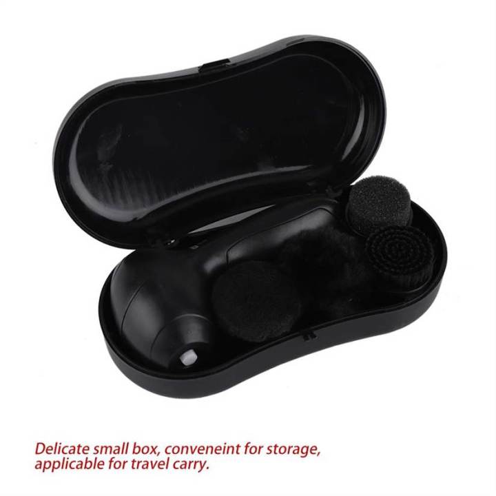 Brush Shoes Machine Black Plastic Efficient Electric Polisher Light Weight Save for Car Seat Maintenance Easy to Carry