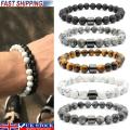 Whimsical Indispensable -Stress Relief Tigers Eye Obsidians Mens Bracelets 8mm Beads Hematite Xmas Gifts - Bracelet- Innovative. 