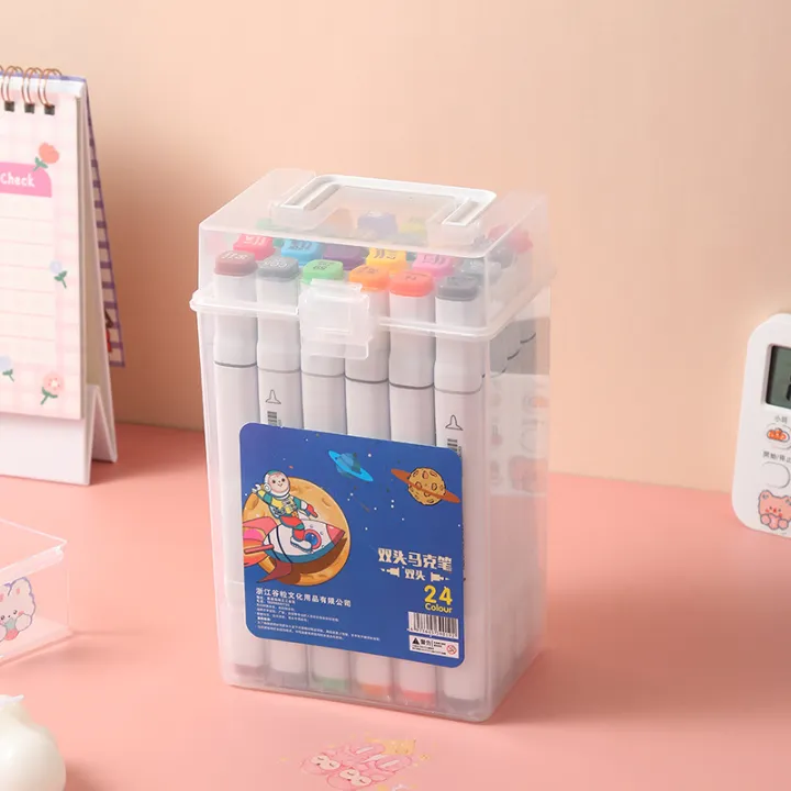 PP%20Barrel%20Boxed%20Double-Headed%20Oily%20Marker%20Pen%20Children%20Art%20Drawing%20Graffiti%20Marker%20Pen%2060%20Color%2080%20Color%20Suit%20-%20Image%207