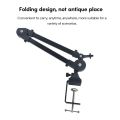 Portable Microphone Boom Stand Metal Microphone Holder Arm Support up to 2KG.