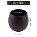 Handmade Wood Coffee Water Cup with Spoon Straw Brush 200ML(Light).