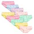 10Pcs/Set Cartoon Printed Soft Cotton Triangle Briefs for Girl. 