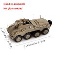 1/72 4D Assembled Military Model Armed Tank Armored Vehicle Willis Jeep Cougar M3A1 Simulation Toy Soldier Models.