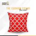 Cushion Cover, Red, (14"x14") Only Cover, 1 Pcs. 