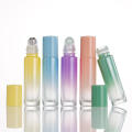 Glass Material Roller Bottles Durables Gradient Color 10ml Perfume Roll-on Bottles Refillable Metal Roller Ball Refillable Roller Bottles for Aromatherapy Personal Care DIY Fragrances Gift Set Beauty.