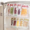 【Exclusive Offer】 5PCS Reusable Mason Jar Bottles Bags Nuts Candy Cookies Bag Waterproof Seal Fresh Food Storage Bag Snacks Sandwich Zip Lock Bags.