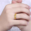 Starry Sky Shining Ring Vietnam Sand Face Gold Full Sky Star Open Ring Sparkle Sand 8M Wide Bar Ring Couple Ring. 