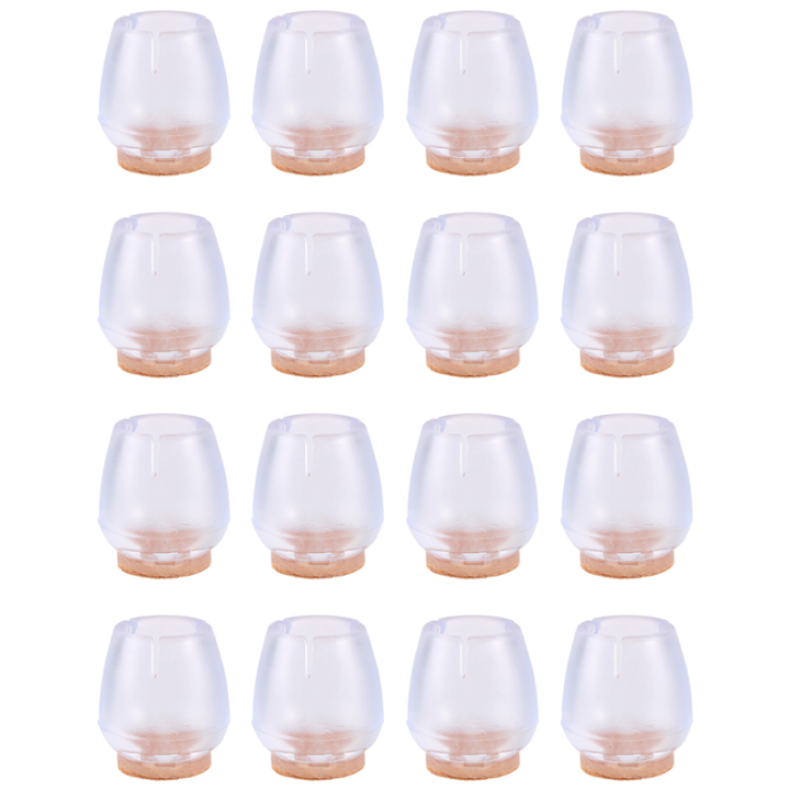 16 PCS Silicone Chair Leg Caps Table Foot Pads for Round 12-17mm Bottom Non-Slip Desk Foot Covers Floor Protectors Cover