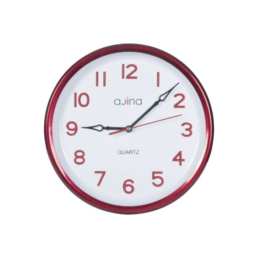 RFL Tune Wall Clock With Digit Round Red 838069