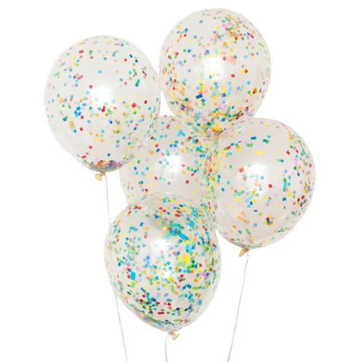 Glitter Confetti Transparent Balloon -10 ps.