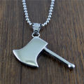 Light luxury niche design high-end titanium steel jewelry men's ax necklace live broadcast non-fading sweater chain N543. 