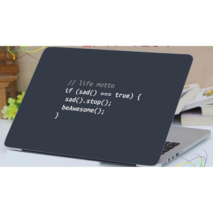 LPTP - 1251 life code Laptop Sticker Laptop Skin Sticker & Laptop Skin for laptop Back Side Decoration