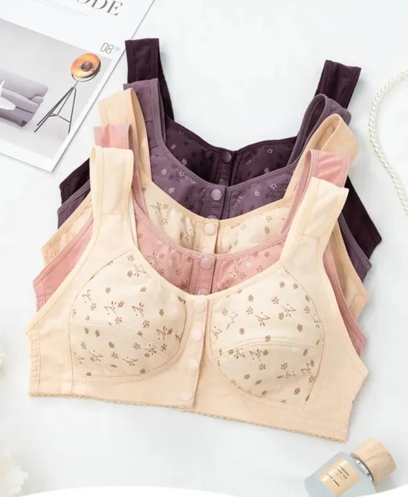 Imported%20Printed%20Front%20Button%20Soft%20Cotton%20Maternity%20Bra%20For%20New%20Born%20Baby%20Feeding(two%20Piece)%20-%20Image%202