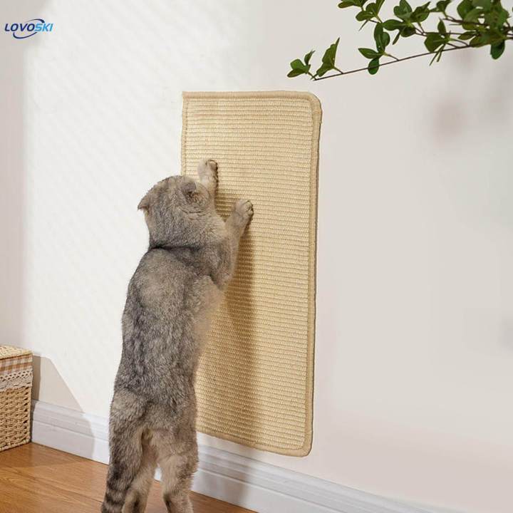 Cat Scratch Mat Interactive Toy Sisal Scratching Pad for Bed Indoor