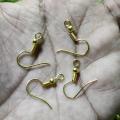 20 Pair Golden Earring Hook Fish Hook DIY Accessory Jewellery Findings. 