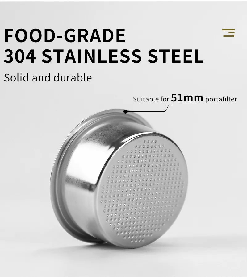 Non Pressurized Portafilter Delonghi Ec685 Basket Size 51MM Coffee