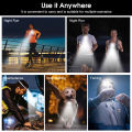 Outtobe Headlamp Multifunctional Headlight Mini Night Running Lights Sports Chest Lamp Outdoor Waterproof Headlamps Emergency Light with Magnetic Clip for Jogging Fishing Hiking.