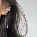 Y2K Fairy Butterfly Tassel Ear Clips Angel Ear Bone Clip Earring Elf Female Cuff Hanging Earring Fashion Jewelry. 