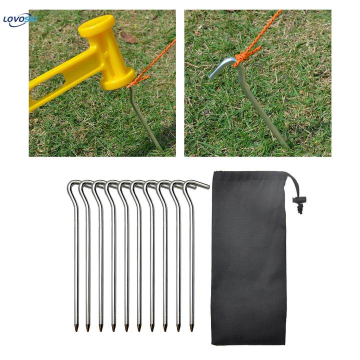 10Pcs%20Tent%20Stakes%20Pegs,%20Metal%20Camping%20Tent%20Nails%20Stake%20with%20Hooks,%20Ground%20Pins%20Stakes%20Ground%20Stakes%20Garden%20Stakes%20for%20Garden%20Travel%20Pitching%20,%20Bag%20-%20Image%203