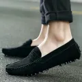 Men Casual Shoes Fashion Men Shoes Handmade Suede Genuine Leather Mens Loafers Moccasins Slip On Men's Flats Male Driving Shoes KEEMEEUYZO. 